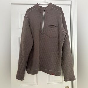 Mountain Khakis Taupe Zip-Up Quilted Sweater